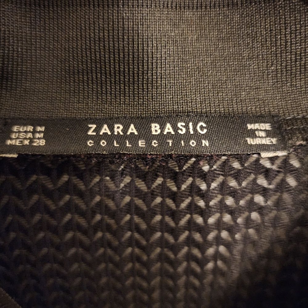 Zara Basic Mesh Net Collection Black Zip-Up Jacke… - image 3